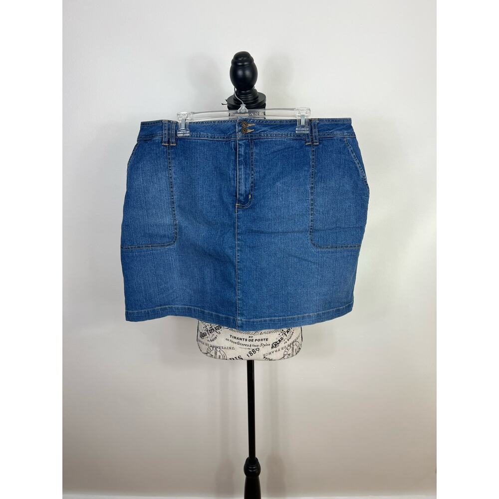 Vintage St. John's Bay High waisted Jean Skort with Pockets